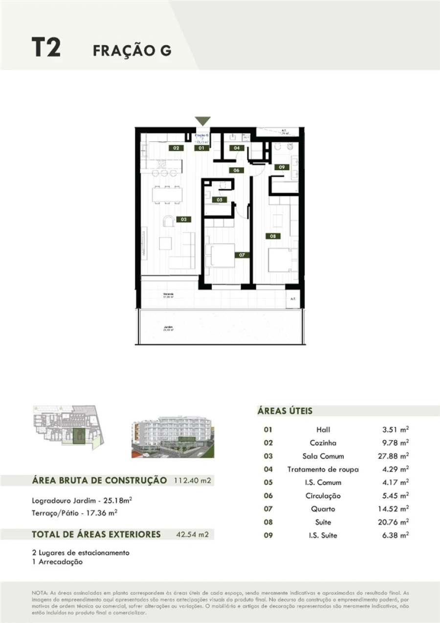 Apartamento T2 para Venda em Estreito de Camara de Lobos Planta 1