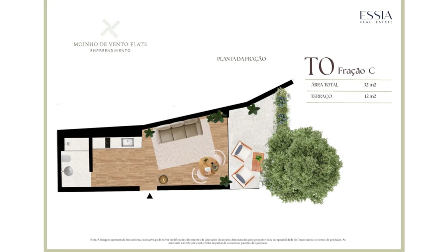 Apartamento T0 para Venda em Matosinhos e Leça da Palmeira Planta 1
