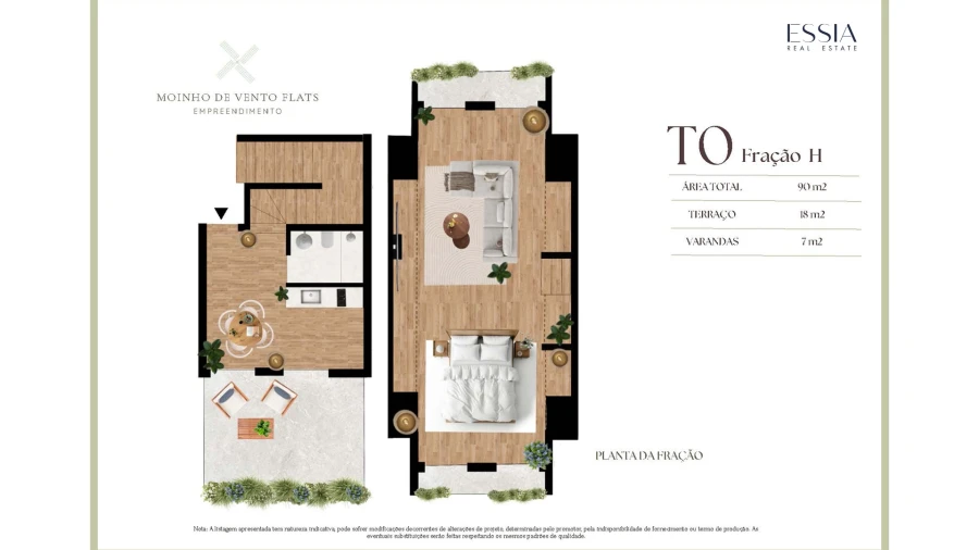 Apartamento T0 para Venda em Matosinhos e Leça da Palmeira Planta 1