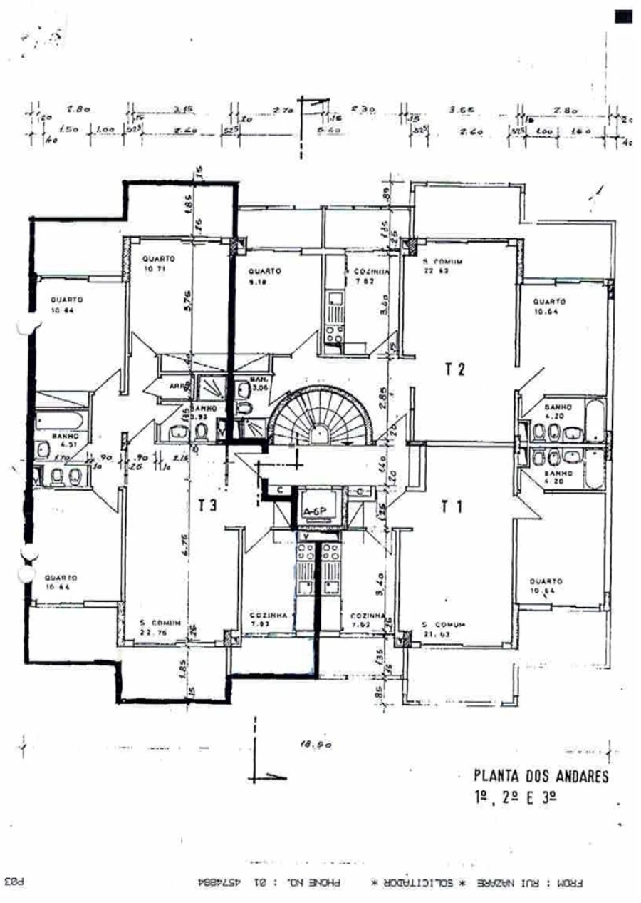Apartamento T3 para Arrendamento em Cascais e Estoril Planta 1