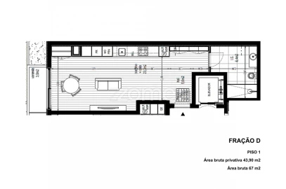 Apartamento T1 para Venda em Pedrouços