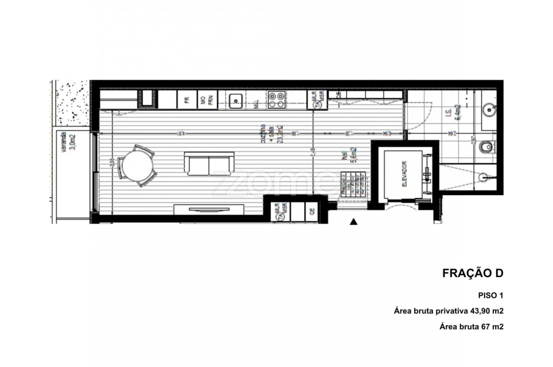 Apartamento T1 para Venda em Pedrouços Foto 1