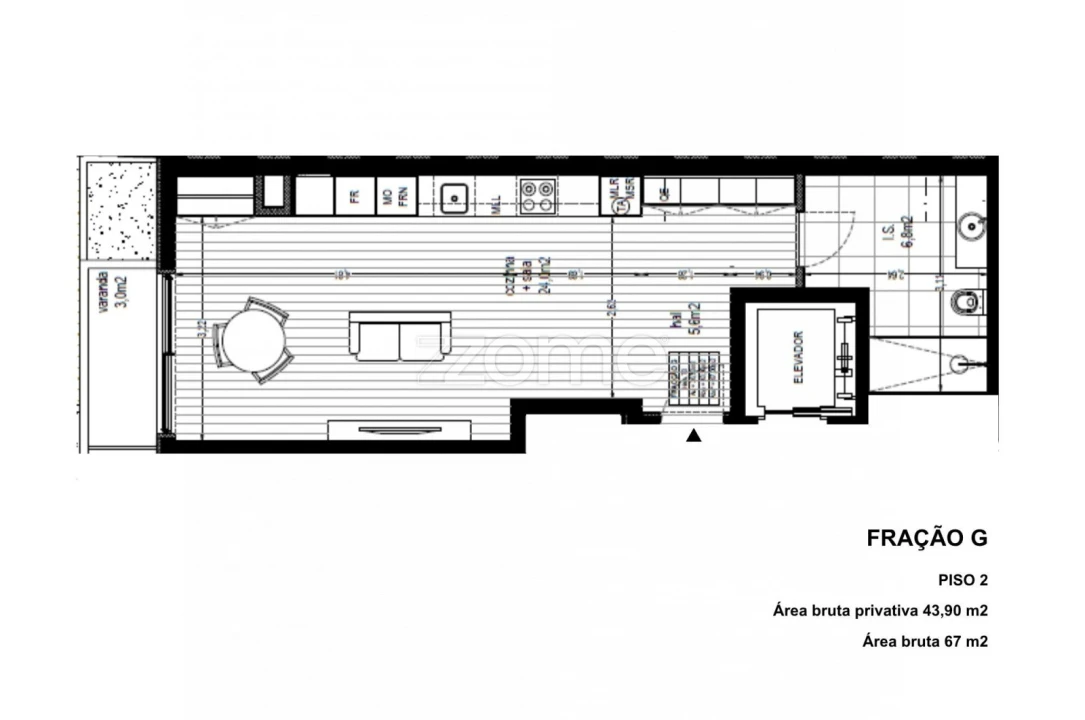 Apartamento T1 para Venda em Pedrouços Foto 1