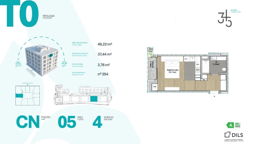 Apartamento para Venda em Carcavelos e Parede Planta 1