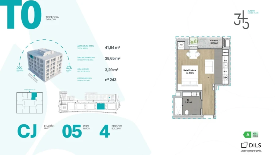 Apartamento para Venda em Carcavelos e Parede Planta 1