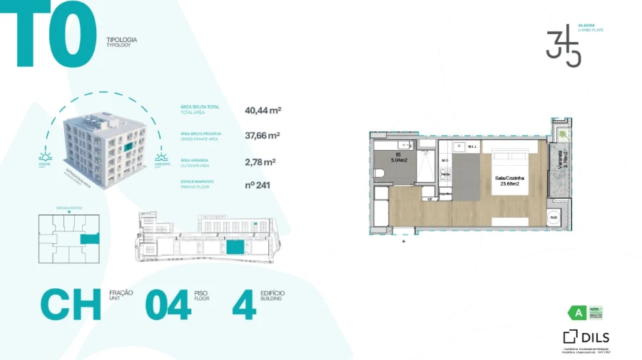 Apartamento para Venda em Carcavelos e Parede Planta 1