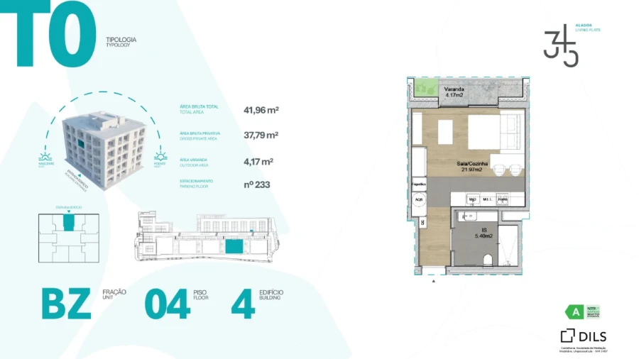 Apartamento para Venda em Carcavelos e Parede Planta 1