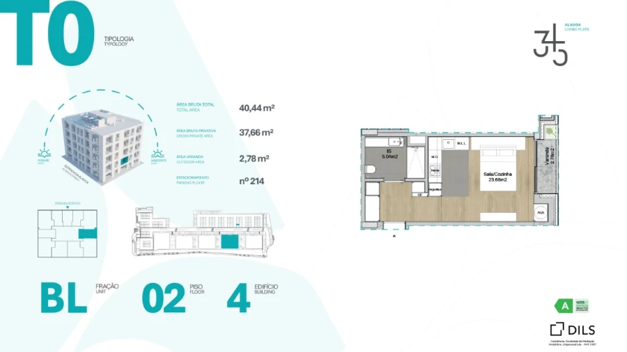Apartamento para Venda em Carcavelos e Parede Planta 1