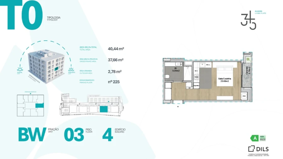 Apartamento para Venda em Carcavelos e Parede Planta 1