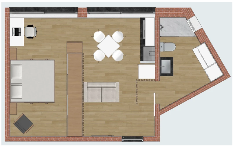 Apartamento T0 para Venda em Esmoriz Planta 1