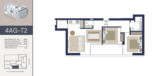 Apartamento T2 para Venda em Matosinhos e Leça da Palmeira