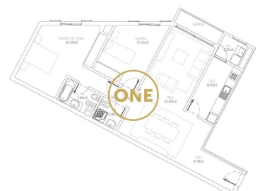 Apartamento T2 para Venda em Caniço