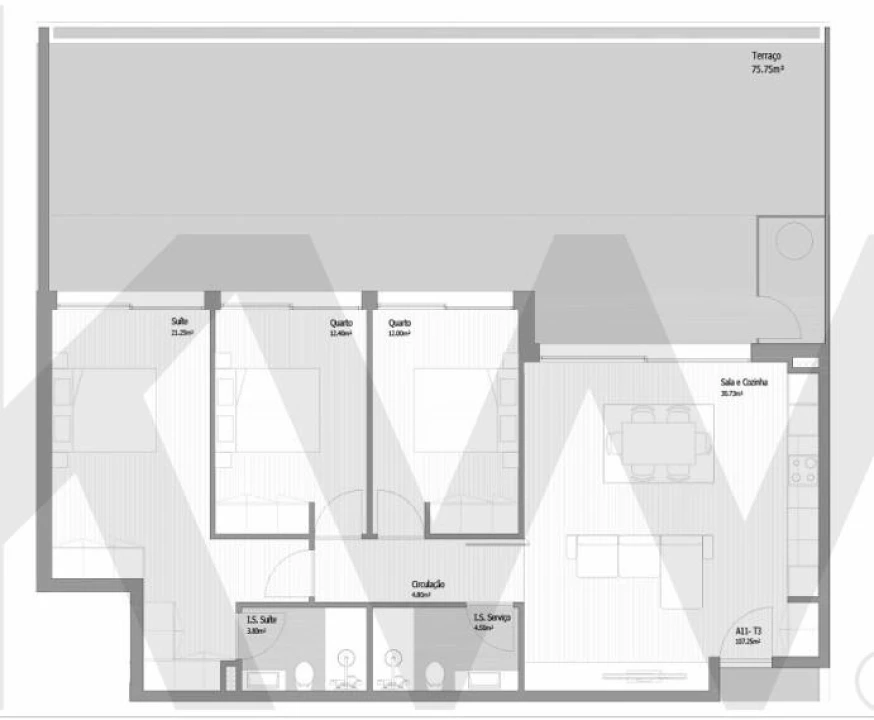 Apartamento T2 para Venda em Fânzeres e São Pedro da Cova Foto 16