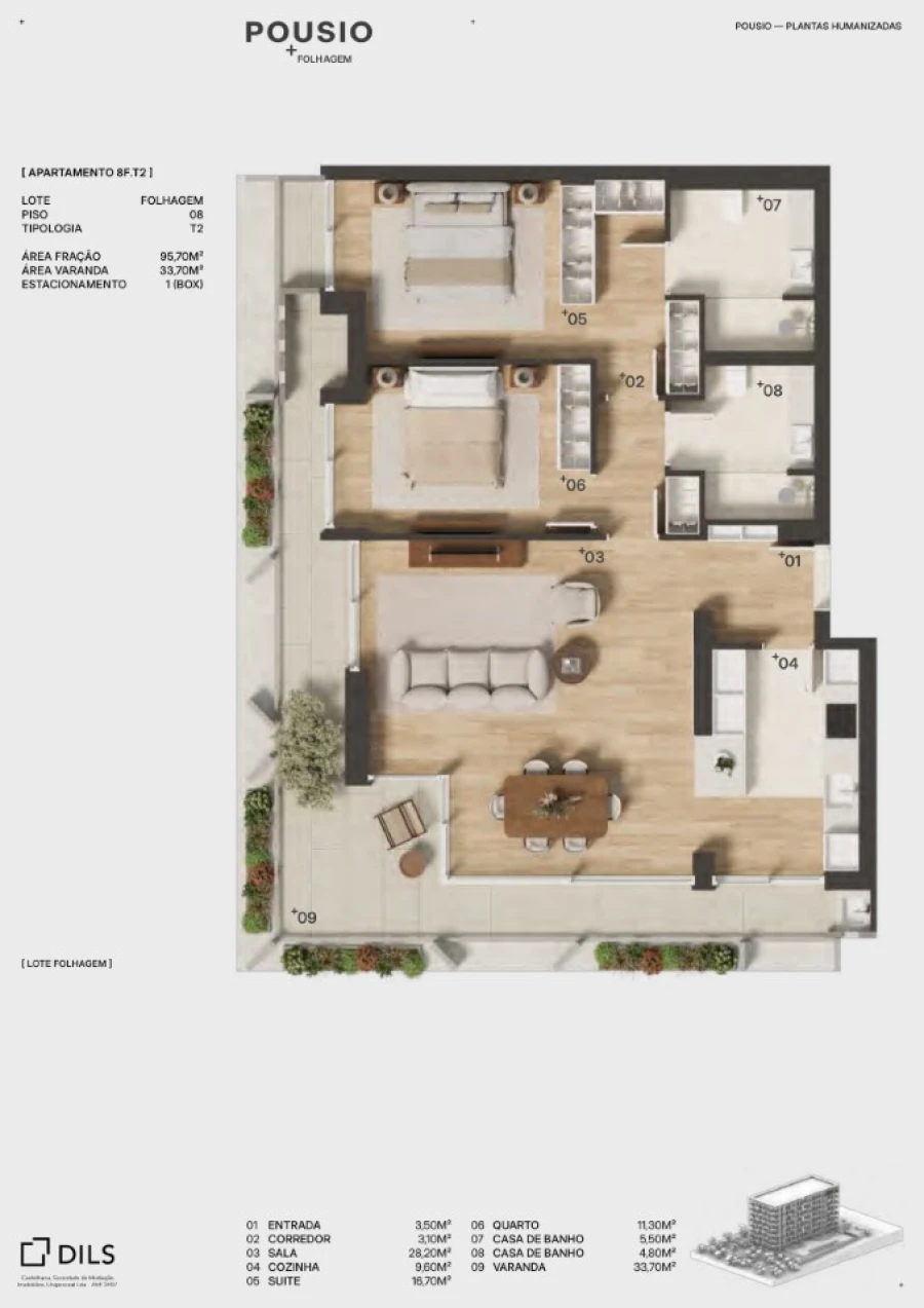 Apartamento T2 para Venda em Ramalde Planta 1