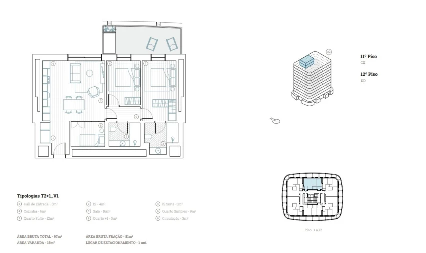 Apartamento T3 para Venda em Paranhos Planta 1