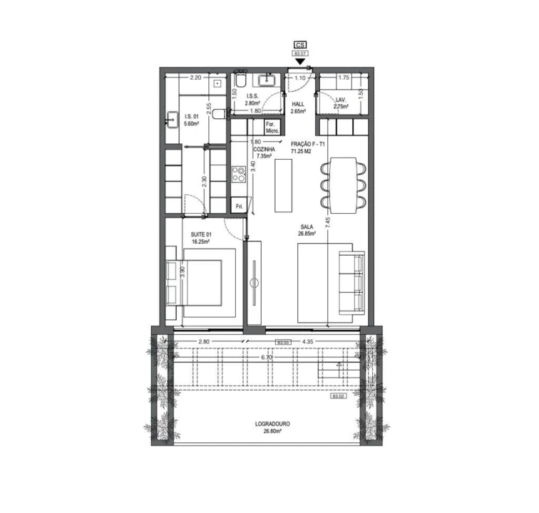 Apartamento T1 para Venda em Imaculado Coração de Maria Foto 6
