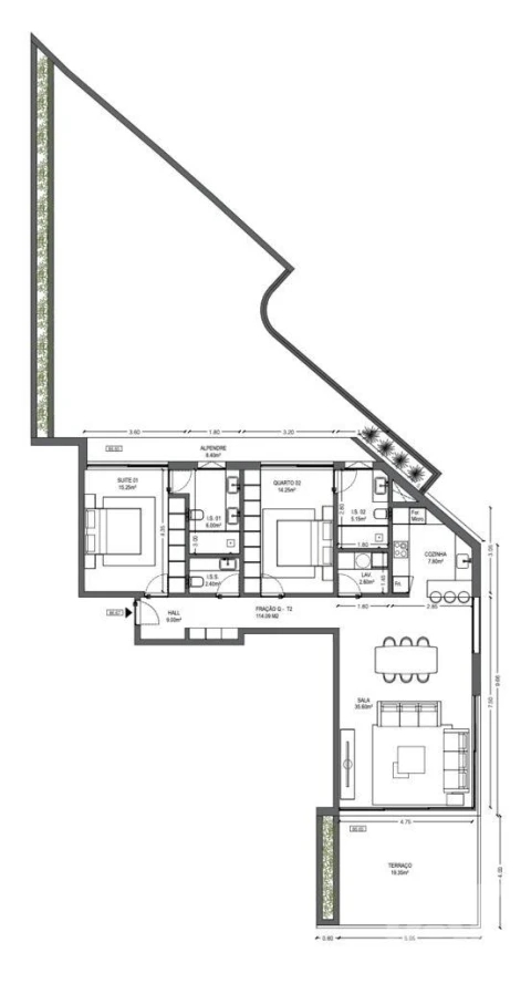 Apartamento T2 para Venda em Imaculado Coração de Maria