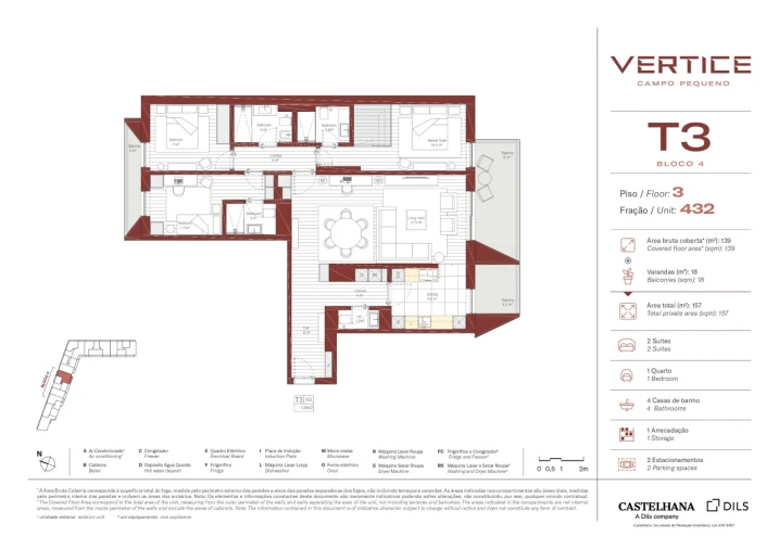 Apartamento T3 para Venda em Areeiro Planta 1