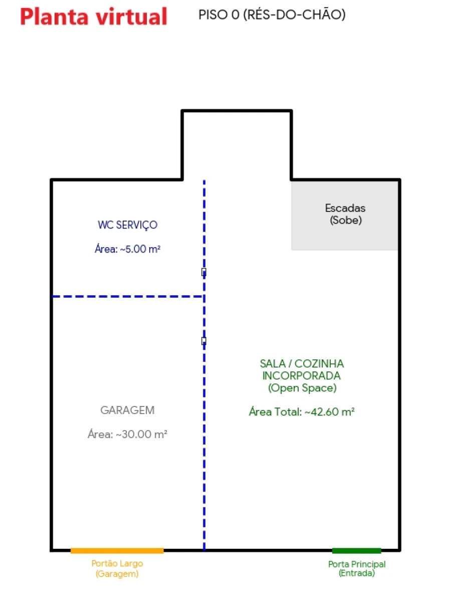 Moradia T3 para Venda em Moita Planta 1