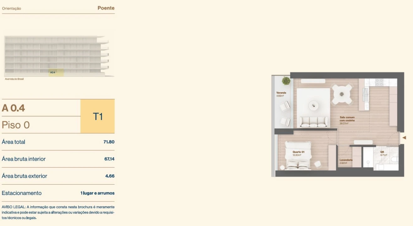 Apartamento T1 para Venda em Vila do Conde Foto 29