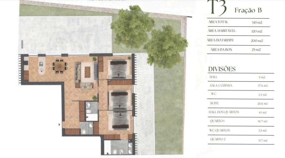 Apartamento T3 para Venda em Lordelo do Ouro e Massarelos Planta 1