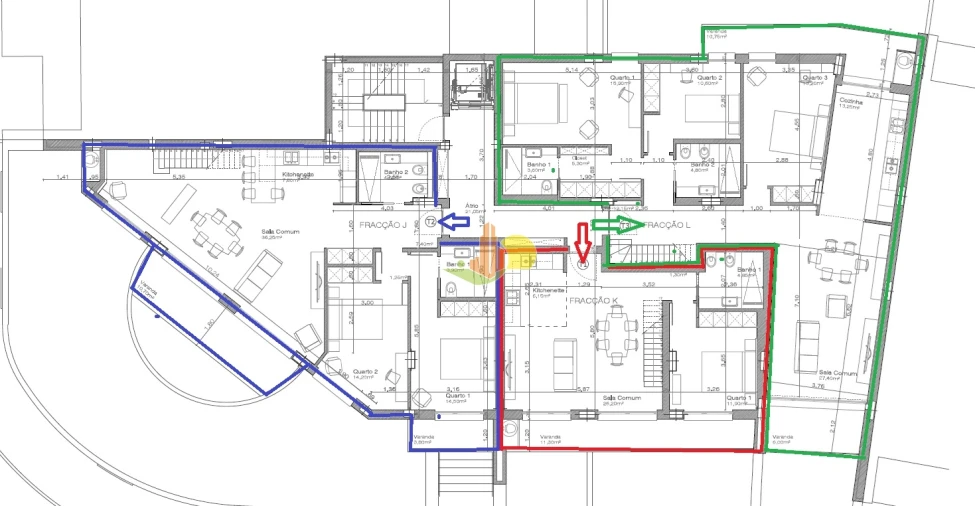 Apartamento T4 para Venda em Tavarede Planta 1