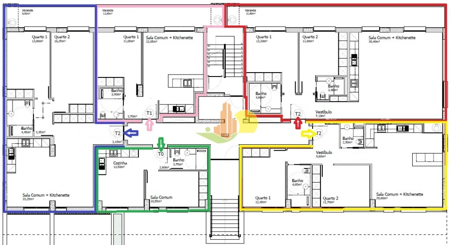 Apartamento T1 para Venda em Buarcos Planta 1