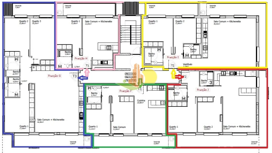 Apartamento T3 para Venda em Buarcos Planta 3