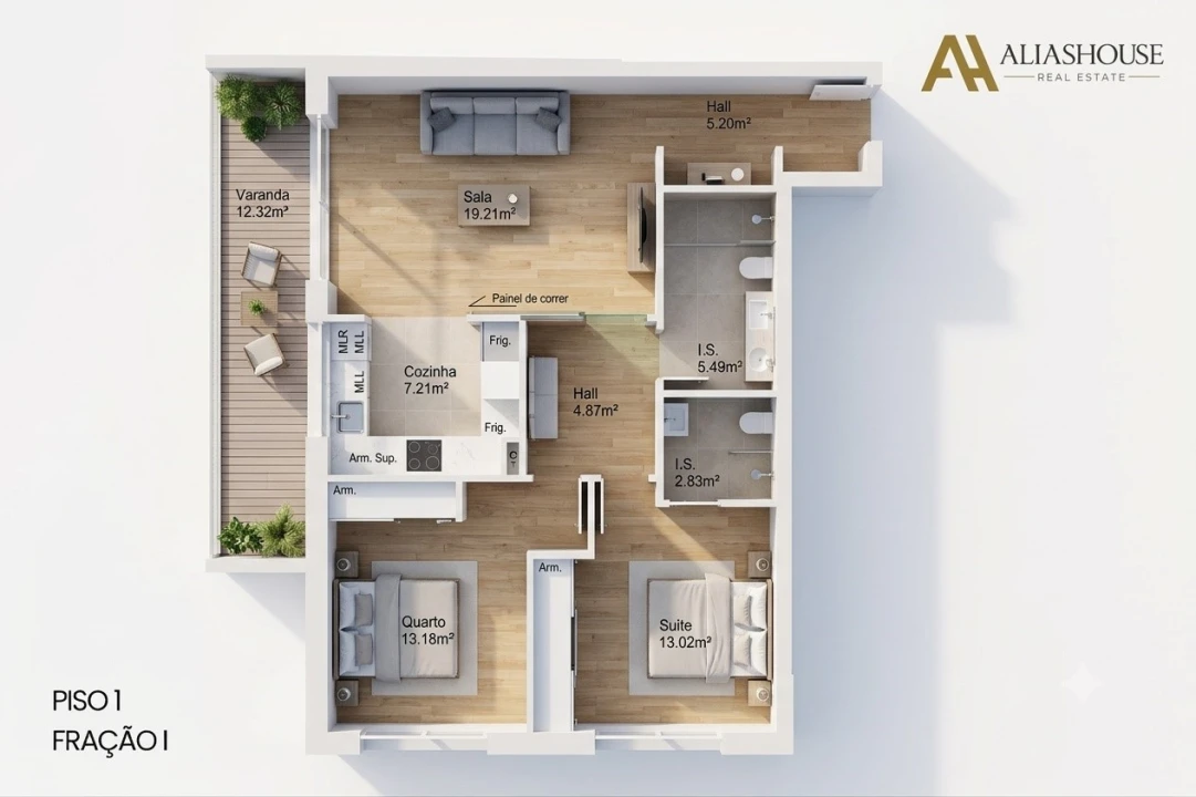 Apartamento T2 para Venda em Leiria, Pousos, Barreira e Cortes Planta 2