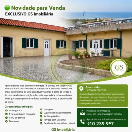 Moradia T3 para Venda em Aver-O-Mar, Amorim e Terroso