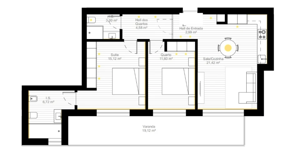 Apartamento T2 para Venda em Esgueira Planta 1