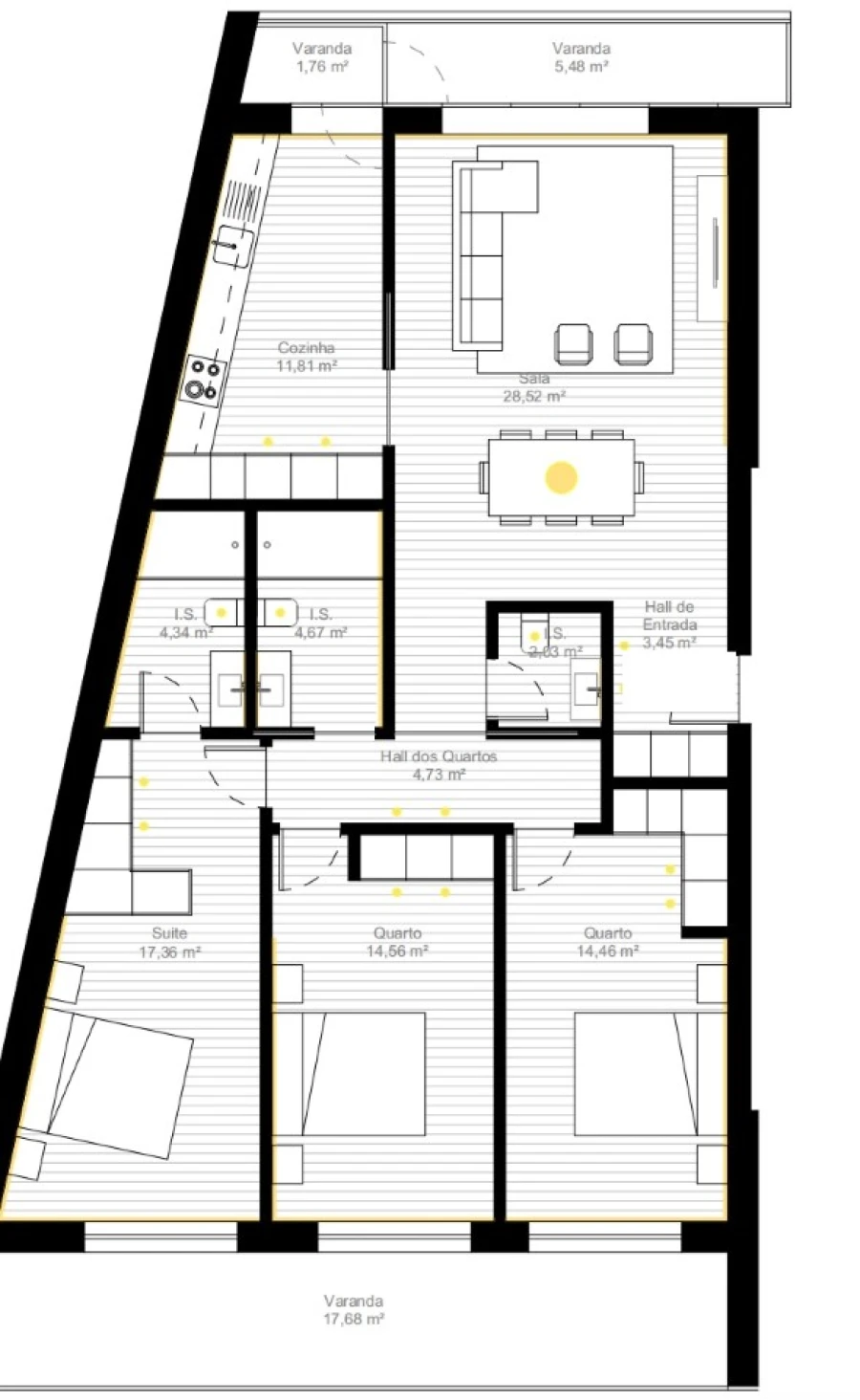 Apartamento T3 para Venda em Esgueira Planta 1