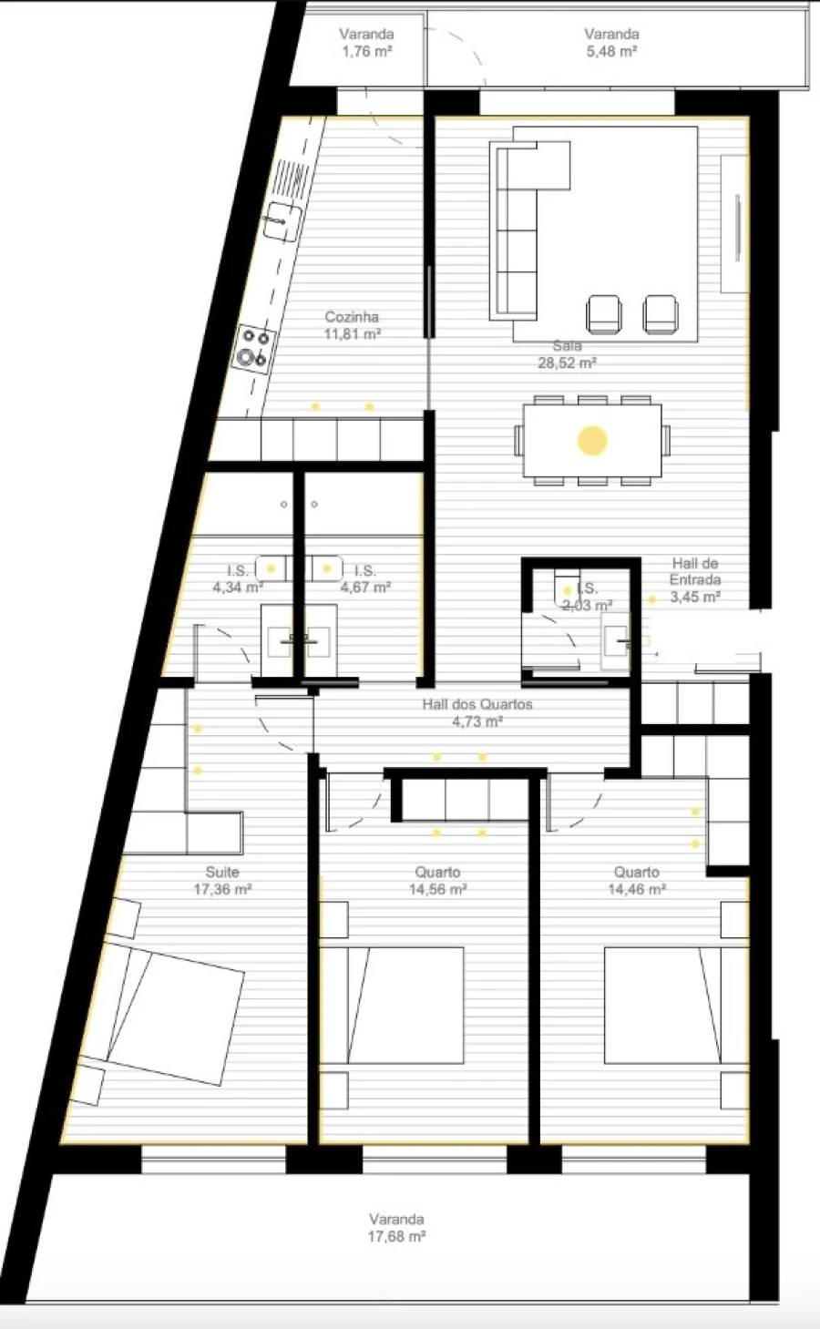 Apartamento T3 para Venda em Esgueira Planta 1