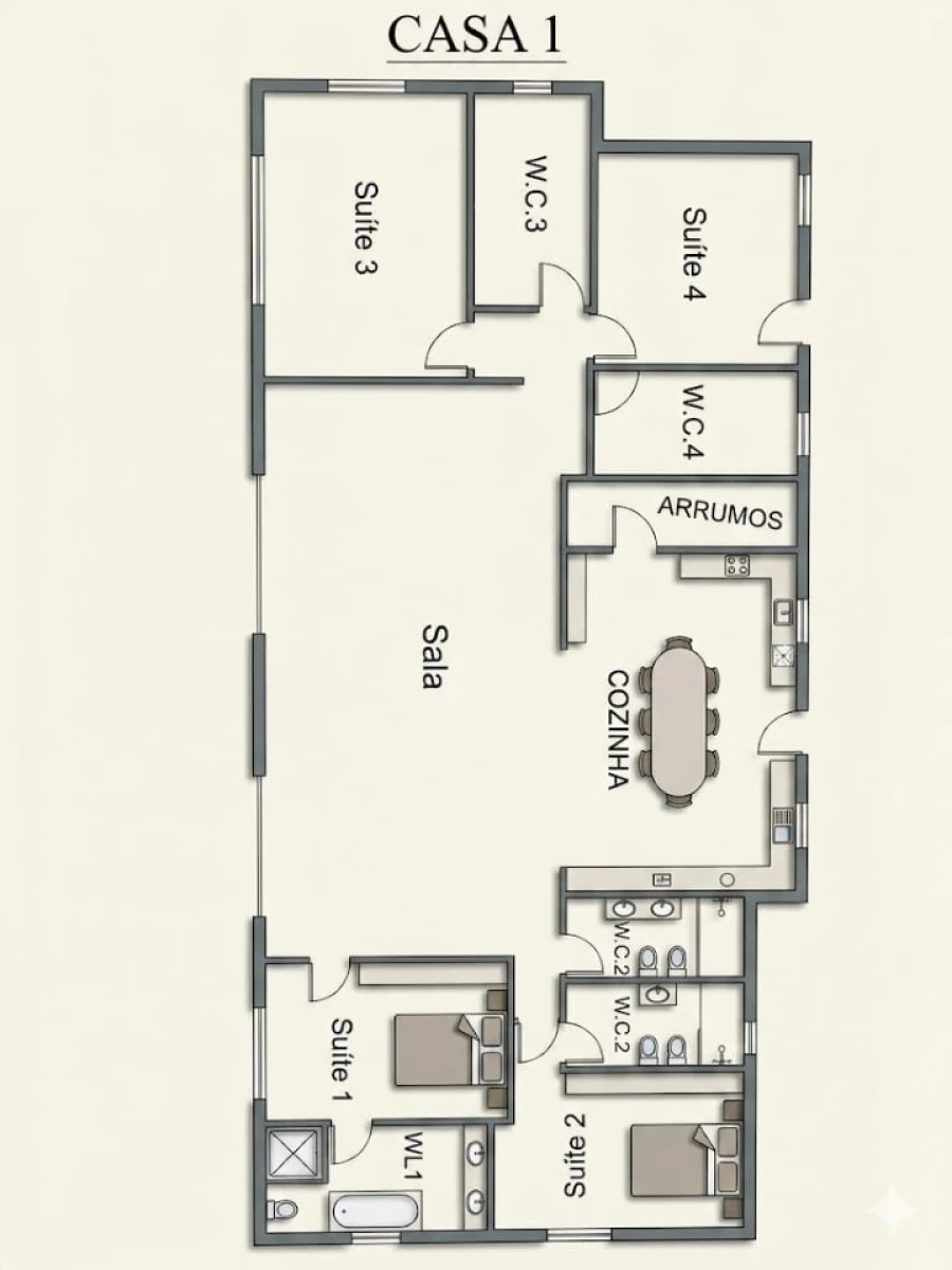 Moradia T6 para Venda em Tavira (Santa Maria e Santiago) Planta 1