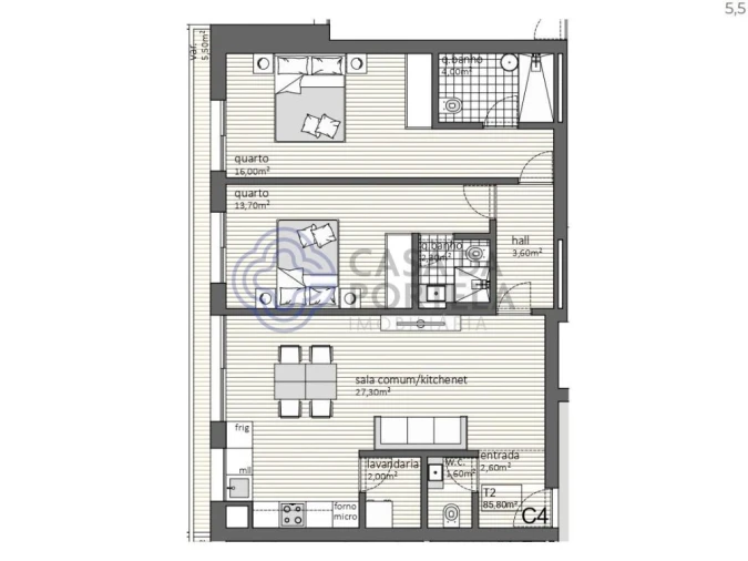 Apartamento T2 para Venda em Matosinhos e Leça da Palmeira Foto 2