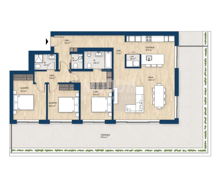Apartamento T3 para Venda em Santa Marinha e São Pedro da Afurada Foto 26