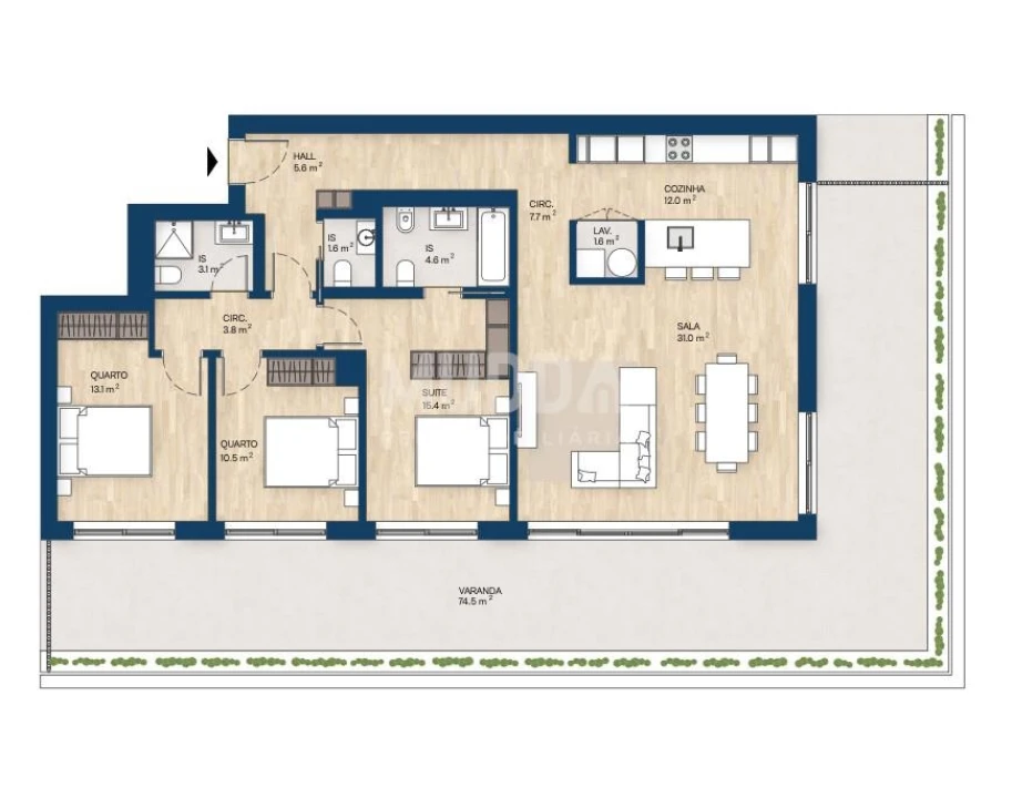 Apartamento T3 para Venda em Santa Marinha e São Pedro da Afurada Foto 26