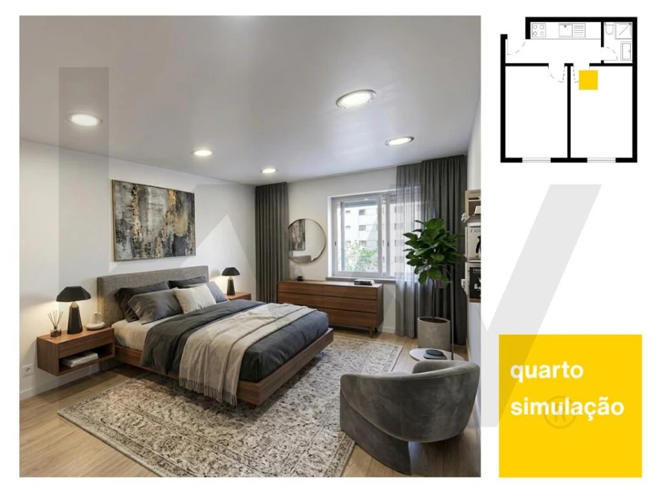 Apartamento T1 para Venda em Avenidas Novas Foto 16