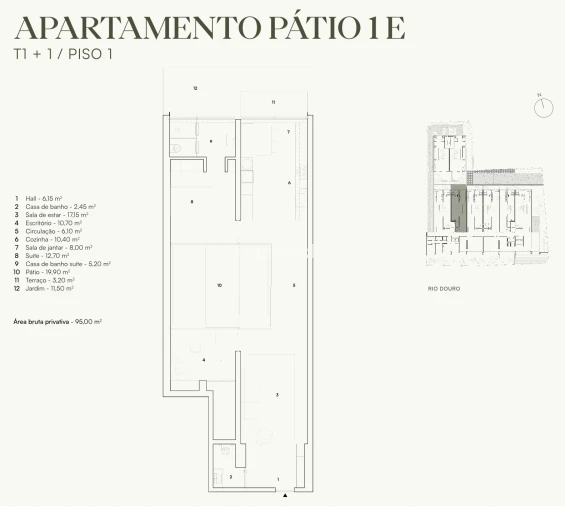 Apartamento T1 para Venda em Lordelo do Ouro e Massarelos Planta 1