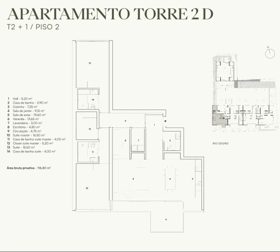 Apartamento T3 para Venda em Lordelo do Ouro e Massarelos Planta 1