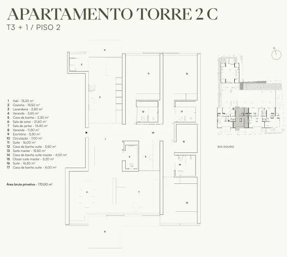 Apartamento T3 para Venda em Lordelo do Ouro e Massarelos Planta 1