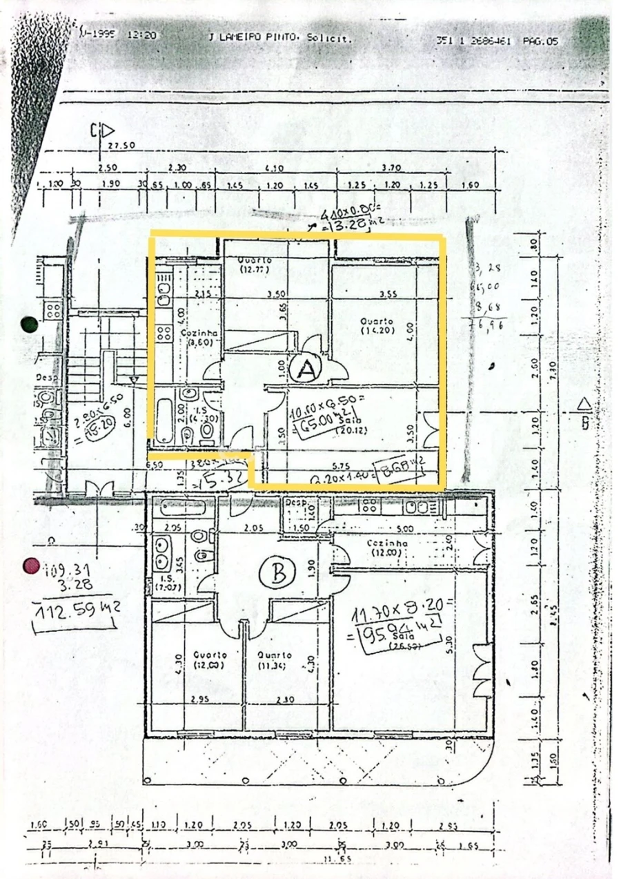 Apartamento T2 para Venda em Sesimbra (Castelo) Planta 1