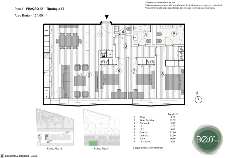 Apartamento T3 para Venda em Paranhos Planta 1