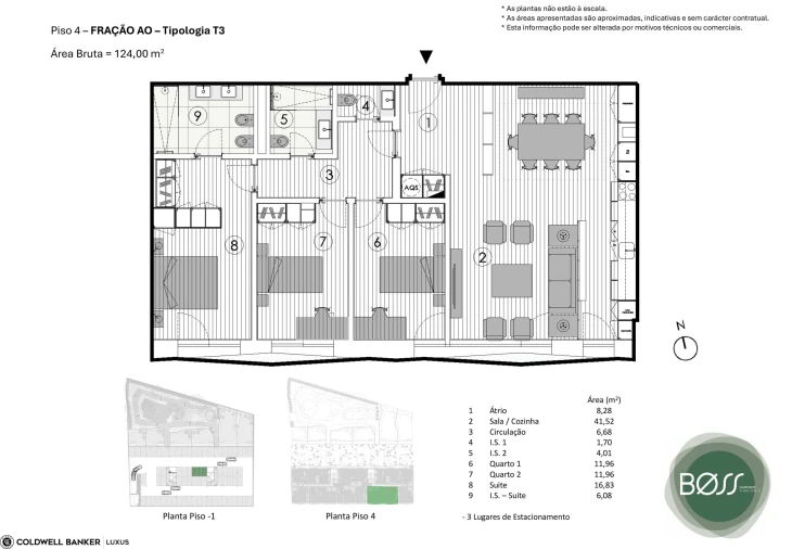 Apartamento T3 para Venda em Paranhos Planta 1