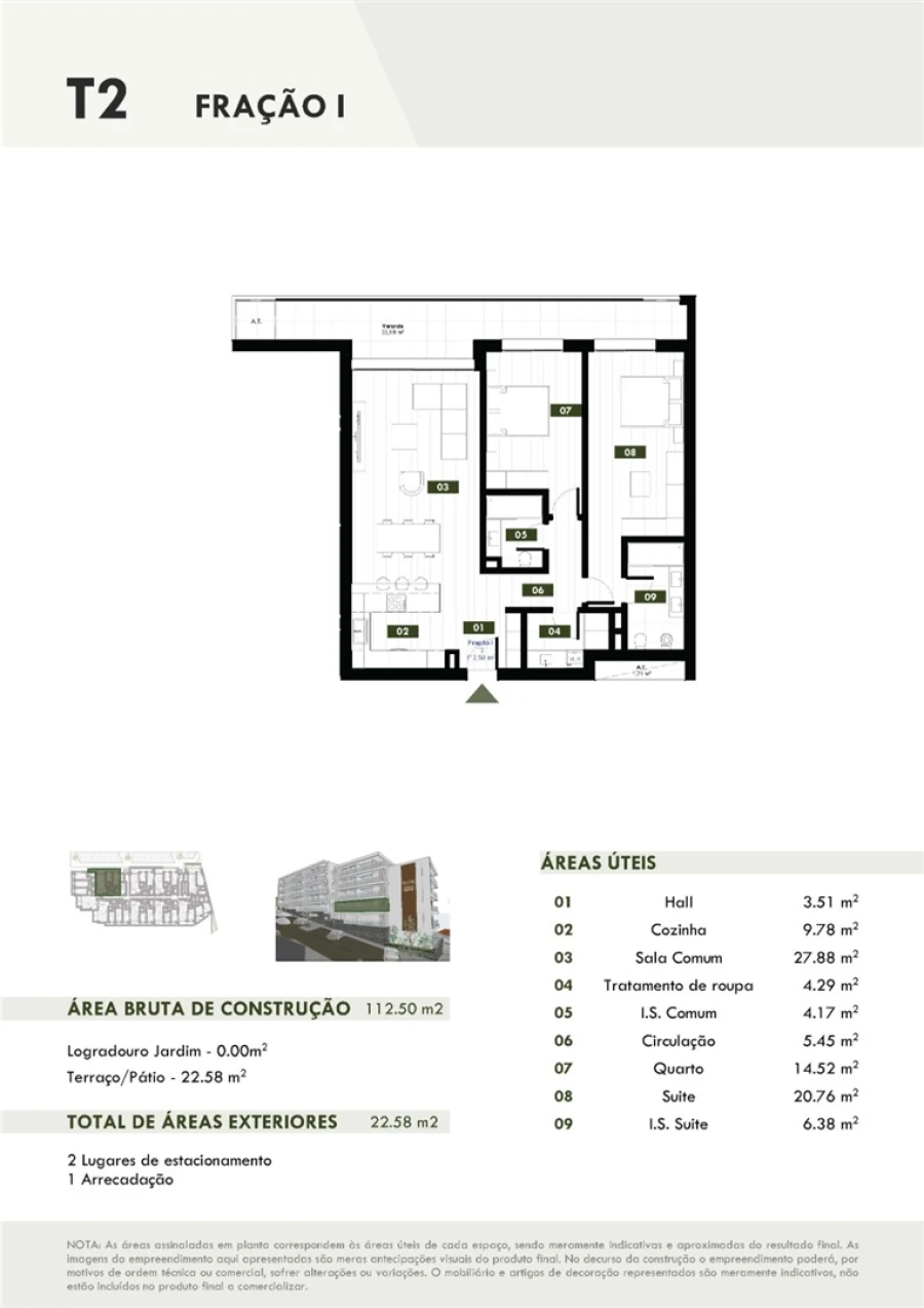 Apartamento T2 para Venda em Estreito de Camara de Lobos Planta 1