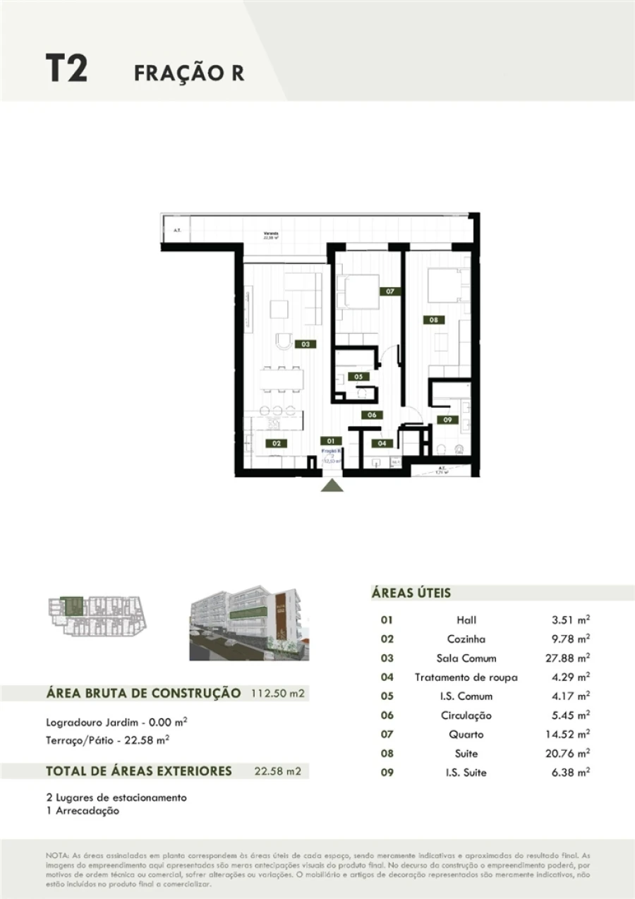 Apartamento T2 para Venda em Estreito de Camara de Lobos Planta 1