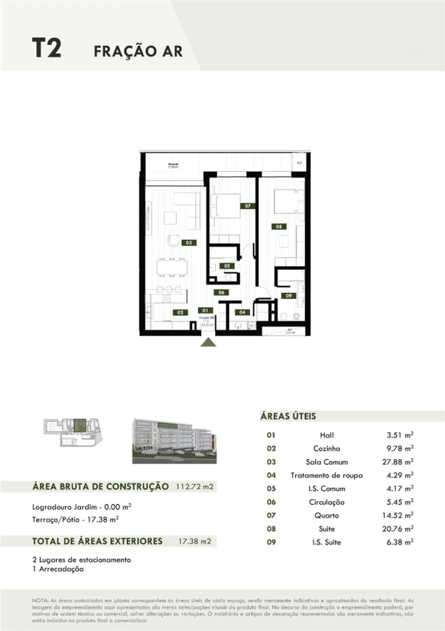 Apartamento T2 para Venda em Estreito de Camara de Lobos Planta 1