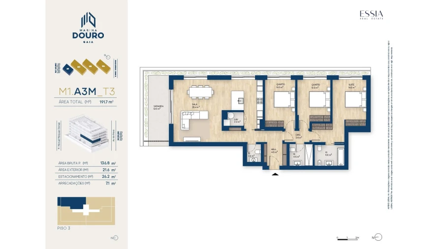 Apartamento T3 para Venda em Canidelo Foto 20