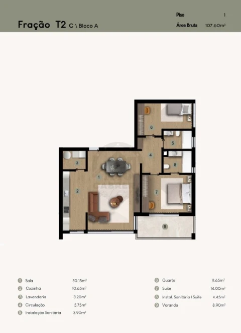 Apartamento T2 para Venda em Camara de Lobos
