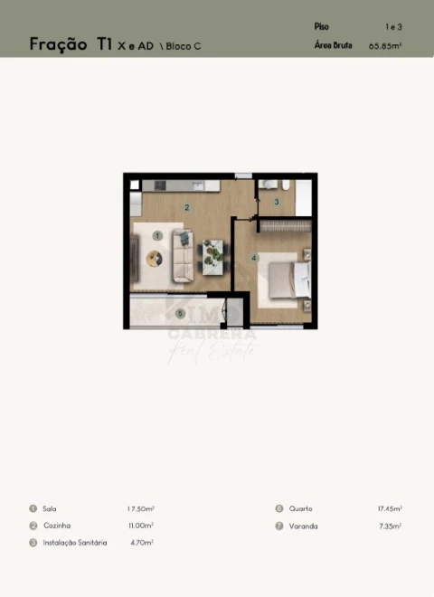 Apartamento T1 para Venda em Camara de Lobos